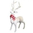 Rena Decorativa em Isopor 16x24cm Enfeite Natalino com Detalhes Brilhantes para Decoração de Mesa, Árvore e Ambientes de Natal