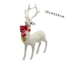 Rena Decorativa em Isopor 16x24cm Enfeite Natalino com Detalhes Brilhantes para Decoração de Mesa, Árvore e Ambientes de Natal