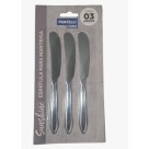 Kit Espátula para Manteiga com 3 Peças em Aço Inox Polido – Utensílios de Cozinha Resistentes, Elegantes e Fáceis de Limpar para Servir
