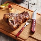 Jogo de Talheres Jumbo para Churrasco 6 Peças Wooden – Aço Inox com Cabos Ergonômicos e Design Resistente