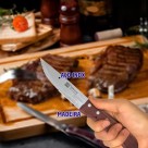 Jogo de Talheres Jumbo para Churrasco 6 Peças Wooden – Aço Inox com Cabos Ergonômicos e Design Resistente