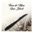 Faca para Churrasco Sunshine Black 20 cm Inox Cabo Preto Ergonômico Linha Premium