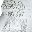 Pano de Prato Riscado 44x68cm 100% Algodão Alta Absorção e Bainha Reforçada