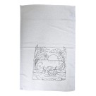 Pano de Prato Riscado 44x68cm 100% Algodão Alta Absorção e Bainha Reforçada