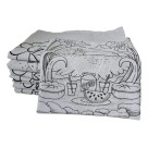 Pano de Prato Riscado 44x68cm 100% Algodão Alta Absorção e Bainha Reforçada