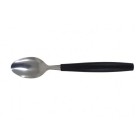 Colher de Sobremesa Caprese Preto em Aço Inox com Cabo Ergonômico | Talher Moderno e Sofisticado para Servir Sobremesas, Cafés e Iogurtes