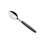 Colher de Sobremesa Caprese Preto em Aço Inox com Cabo Ergonômico | Talher Moderno e Sofisticado para Servir Sobremesas, Cafés e Iogurtes