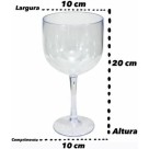 Taça Gin Acrílico Cristal 580ml Plastifesta Transparente – Copo Elegante e Resistente para Festas e Eventos