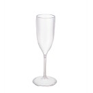 Taça Champanhe Glamour Poliestireno Cristal 20cm – Transparente, Elegante e Resistente