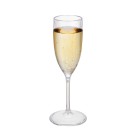 Taça Champanhe Glamour Poliestireno Cristal 20cm – Transparente, Elegante e Resistente