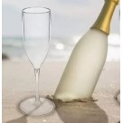 Taça Champanhe Glamour Poliestireno Cristal 20cm – Transparente, Elegante e Resistente