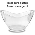 Champanheira Baladeira Cristal 9,5 L Transparente – Balde de Gelo Elegante para Festa