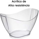 Champanheira Baladeira Cristal 9,5 L Transparente – Balde de Gelo Elegante para Festa