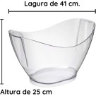 Champanheira Baladeira Cristal 9,5 L Transparente – Balde de Gelo Elegante para Festa