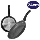Frigideira 24cm com Revestimento Cerâmico Preto para Fogão de Indução | Antiaderente, Saudável, Durável e de Alta Performance para Cozinhar Sem Óleo