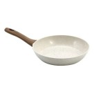 Frigideira 24cm com Revestimento Cerâmico Creme Granito para Fogão de Indução Antiaderente e de Alta Performance com Fundo Triplo Magnético