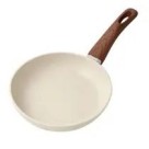 Frigideira 20cm com Revestimento Cerâmico Creme Granito para Fogão de Indução Antiaderentel e de Alta Durabilidade com Fundo Triplo Magnético