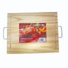Tábua de Pinus com Cabo 50x32cm – Madeira Natural de Reflorestamento, Ideal para Cortar e Servir Carnes, Frios e Petiscos