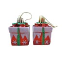Enfeite Presente 3,5x6,5cm de Natal – Mini Pacotes Decorativos com Brilho para Árvores, Guirlandas e Arranjos Natalinos