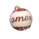 Enfeite Bola Decorativa de Natal 9,5cm com Cordão – Esfera Peluciada para Árvore, Guirlanda e Decoração Natalina