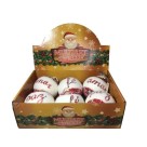 Enfeite Bola Decorativa de Natal 9,5cm com Cordão – Esfera Peluciada para Árvore, Guirlanda e Decoração Natalina