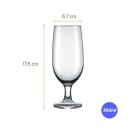 aça de Cerveja Floripa 300ml de Vidro Transparente – Taça Alongada para Chopp, Bebidas e Drinks, Design Elegante e Resistente para Bar, Casa e Eventos
