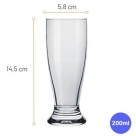 Copo de Cerveja Munich 200ml Nadir – Vidro Resistente e Transparente, Design Clássico e Elegante para Chopp, Cervejas Artesanais e Degustações