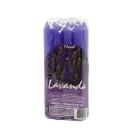 Vela Flovel Lavanda 18g com 8 Unidades – Velas Perfumadas Roxas para Relaxamento, Aromaterapia, Meditação e Decoração