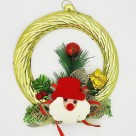 Enfeite para árvore guirlanda dourada 25x20 cm