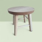 Banquinho Cru de Madeira 29x29x23,5cm – Banco Rústico Artesanal para Decoração