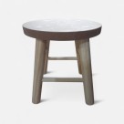 Banquinho Cru de Madeira 29x29x23,5cm – Banco Rústico Artesanal para Decoração