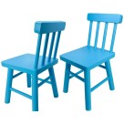 CADEIRINHA INFANTIL DE MADEIRA ROSA/AZUL – MODELO RESISTENTE, CONFORTÁVEL E IDEAL PARA QUARTOS E BRINQUEDOTECA