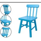 CADEIRINHA INFANTIL DE MADEIRA ROSA/AZUL – MODELO RESISTENTE, CONFORTÁVEL E IDEAL PARA QUARTOS E BRINQUEDOTECA