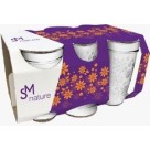 Copo Nature Suco 270ml Conjunto com 6 Peças – Vidro Texturizado, Alta Transparência, Ideal para Bebidas Geladas e Uso Diário