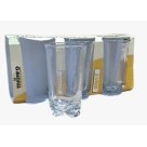 Copo de Vidro 235ml Conjunto com 3 Peças Transparente Triunfo – Copos Resistentes para Água, Suco e Bebidas em Geral