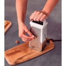 Ralador 4 Faces com Cabo em Plástico 24cm Multifuncional para Queijo Legumes Frutas e Uso Diário na Cozinha
