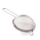 Peneira Inox 16cm com Cabo Longo – Peneira de Aço Inoxidável com Malha Fina para Coar Chá, Café, Sucos