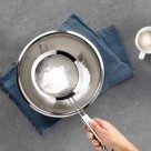 Peneira Inox 16cm com Cabo Longo – Peneira de Aço Inoxidável com Malha Fina para Coar Chá, Café, Sucos