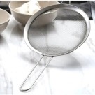 Peneira Inox 16cm com Cabo Longo – Peneira de Aço Inoxidável com Malha Fina para Coar Chá, Café, Sucos