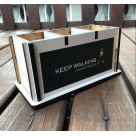 Porta Controle Remoto Com 3 Divisórias Em Mdf