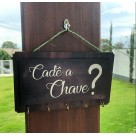 Porta Chaves em MDF Decorativo Suporte Para ate 5 Chaves