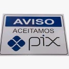 PLACA ACEITAMOS PIX 15X20CM UN.