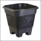Vaso Quadrado Grande Preto 30,5x30,5x29,5cm – Resistente e Moderno
