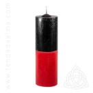 VELA N 7 PRETA-VERMELHA 255G UN. VELAS MAX