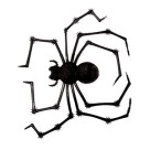 Aranha Viuva Negra de Plastico Decoração Halloween