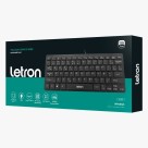 TECLADO OFFICE WIRE CONTROLE DE MIDIA ERGONOMICO PRETO LETRON