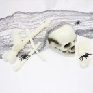 kit ossos 6 peças esqueleto crânio enfeite halloween jardim