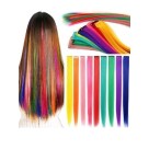 Mechas De Cabelo Colorido Aplique para Festas Halloween Fantasia